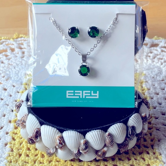 Effy Jewelry Effy Green Stone Necklace And Earrings Nwot Poshmark